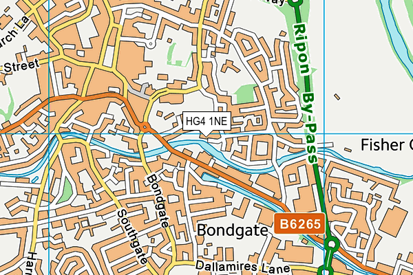 HG4 1NE map - OS VectorMap District (Ordnance Survey)