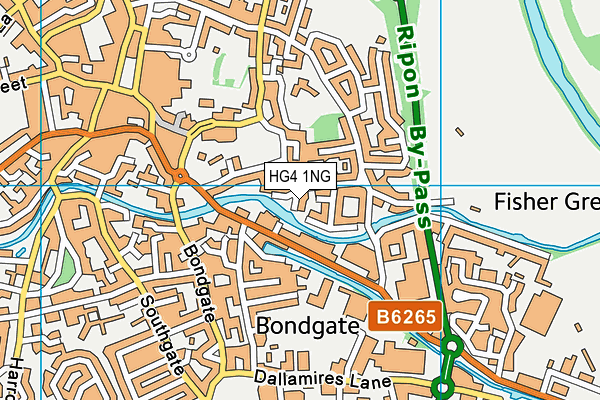HG4 1NG map - OS VectorMap District (Ordnance Survey)