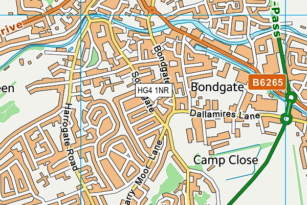 HG4 1NR map - OS VectorMap District (Ordnance Survey)