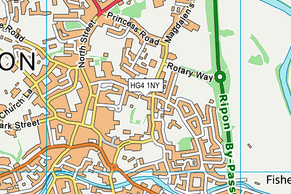 HG4 1NY map - OS VectorMap District (Ordnance Survey)