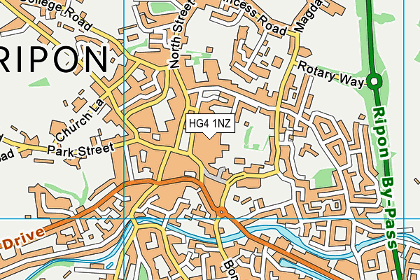 HG4 1NZ map - OS VectorMap District (Ordnance Survey)