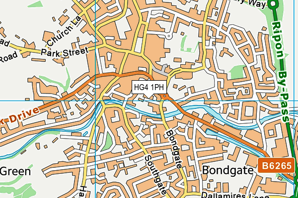 HG4 1PH map - OS VectorMap District (Ordnance Survey)