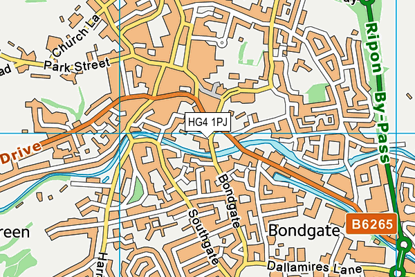 HG4 1PJ map - OS VectorMap District (Ordnance Survey)