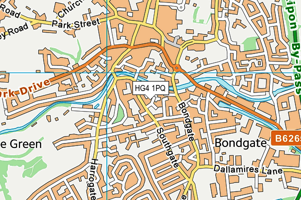 HG4 1PQ map - OS VectorMap District (Ordnance Survey)