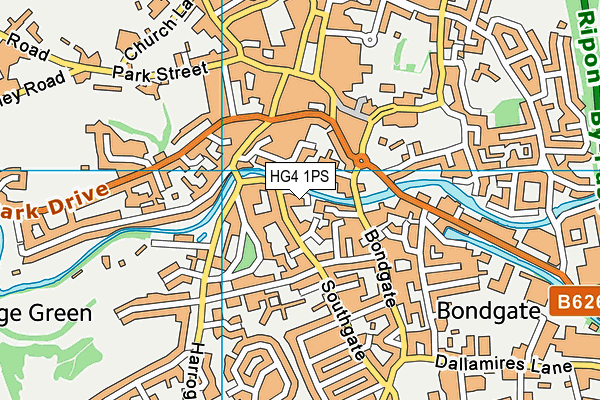 HG4 1PS map - OS VectorMap District (Ordnance Survey)