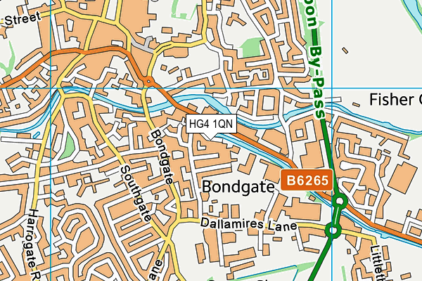 HG4 1QN map - OS VectorMap District (Ordnance Survey)