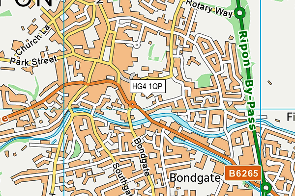 HG4 1QP map - OS VectorMap District (Ordnance Survey)