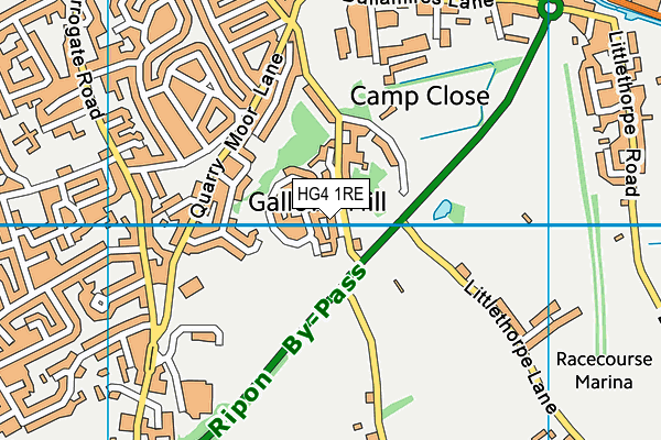 HG4 1RE map - OS VectorMap District (Ordnance Survey)