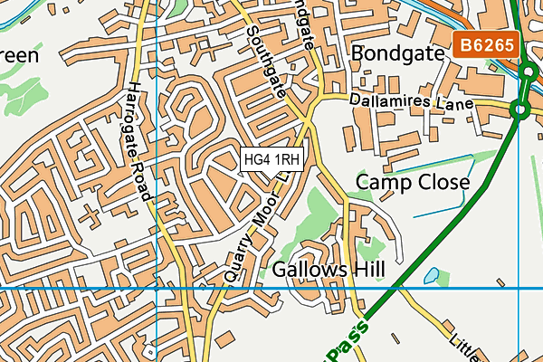 HG4 1RH map - OS VectorMap District (Ordnance Survey)