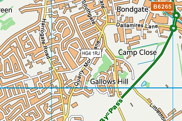 HG4 1RJ map - OS VectorMap District (Ordnance Survey)