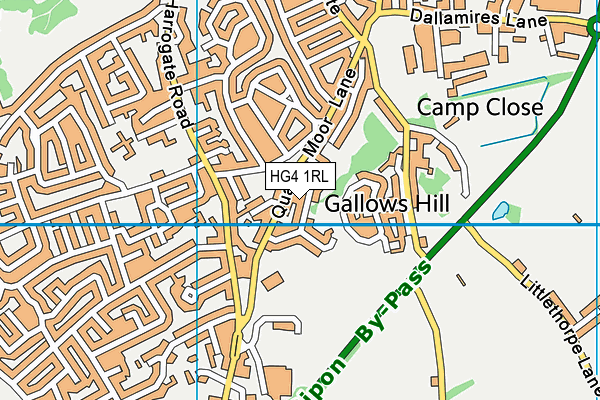 HG4 1RL map - OS VectorMap District (Ordnance Survey)