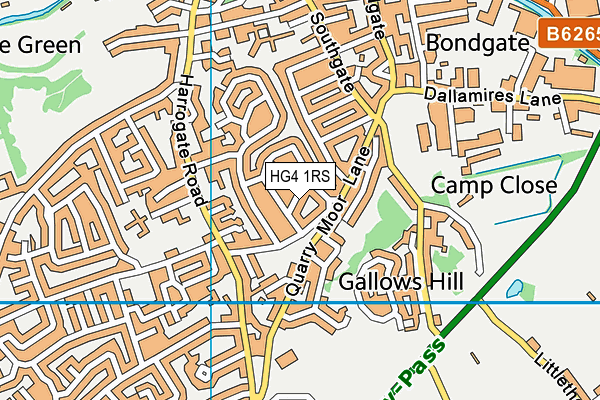 HG4 1RS map - OS VectorMap District (Ordnance Survey)