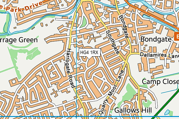 HG4 1RX map - OS VectorMap District (Ordnance Survey)