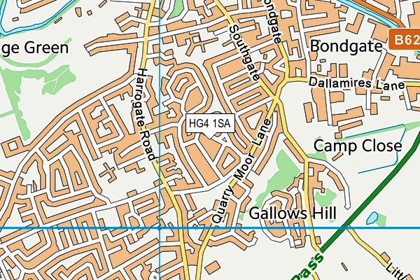 HG4 1SA map - OS VectorMap District (Ordnance Survey)