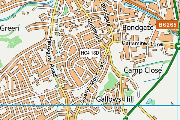 HG4 1SD map - OS VectorMap District (Ordnance Survey)