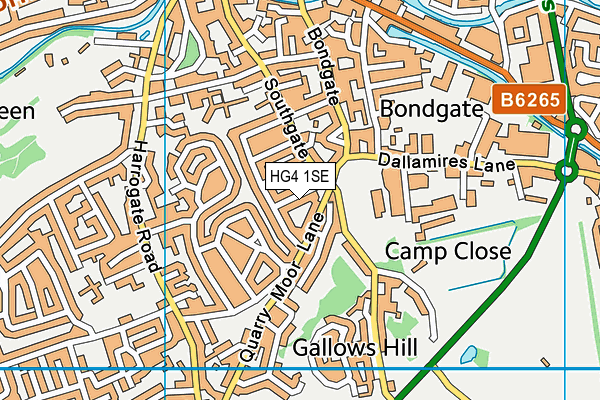 HG4 1SE map - OS VectorMap District (Ordnance Survey)
