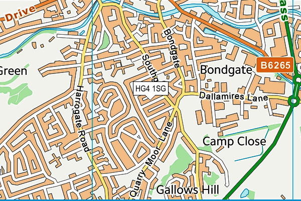 HG4 1SG map - OS VectorMap District (Ordnance Survey)