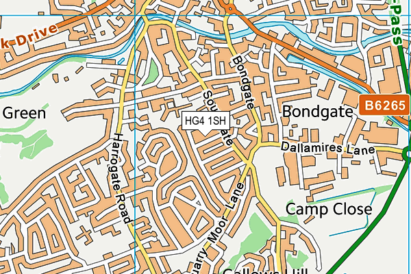 HG4 1SH map - OS VectorMap District (Ordnance Survey)