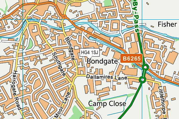 HG4 1SJ map - OS VectorMap District (Ordnance Survey)