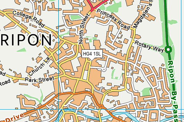 HG4 1SL map - OS VectorMap District (Ordnance Survey)