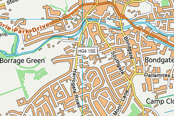HG4 1SS map - OS VectorMap District (Ordnance Survey)