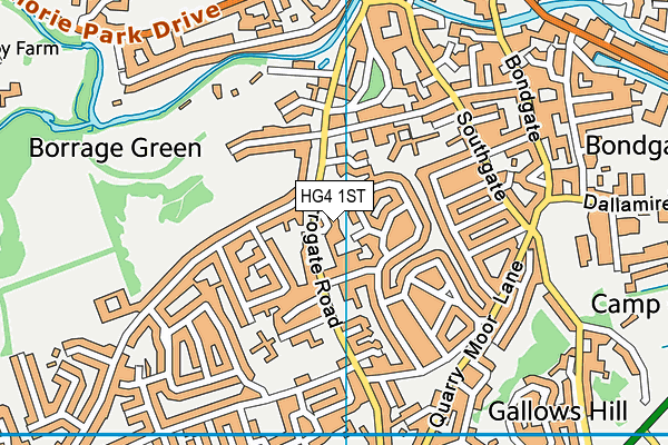 HG4 1ST map - OS VectorMap District (Ordnance Survey)