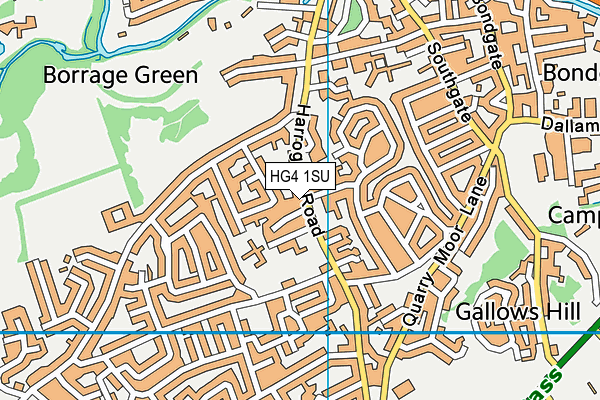Moorside Primary School & Nursery map (HG4 1SU) - OS VectorMap District (Ordnance Survey)