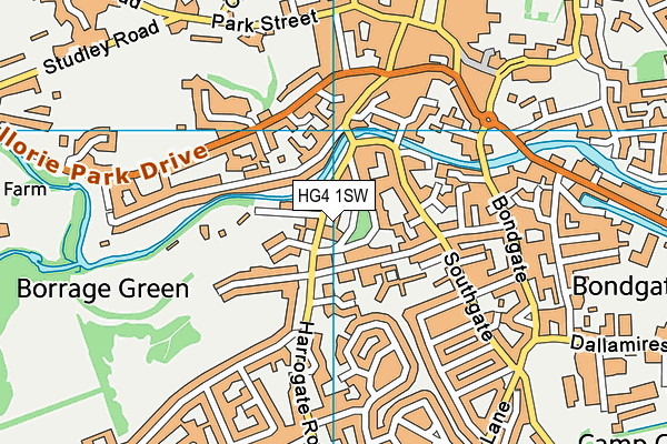 HG4 1SW map - OS VectorMap District (Ordnance Survey)