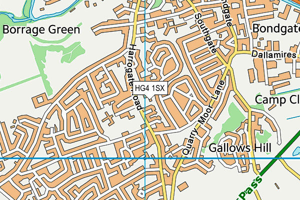 HG4 1SX map - OS VectorMap District (Ordnance Survey)