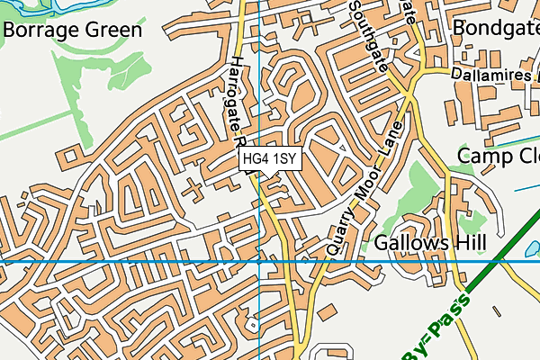 HG4 1SY map - OS VectorMap District (Ordnance Survey)