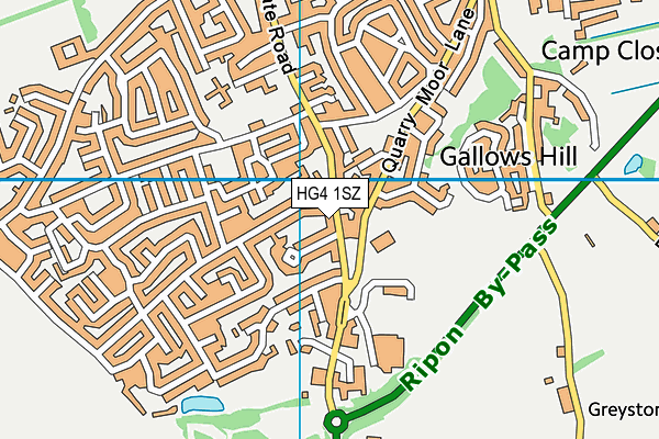 HG4 1SZ map - OS VectorMap District (Ordnance Survey)