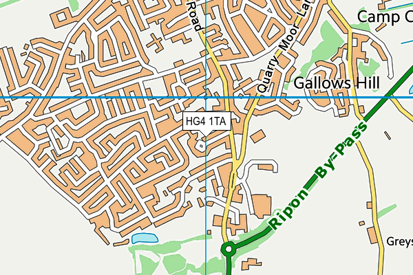 HG4 1TA map - OS VectorMap District (Ordnance Survey)