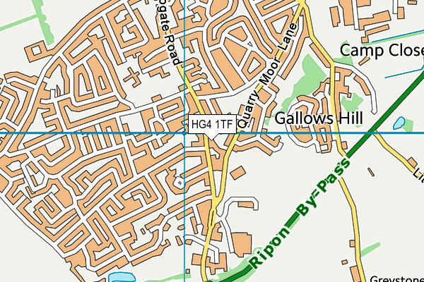 HG4 1TF map - OS VectorMap District (Ordnance Survey)