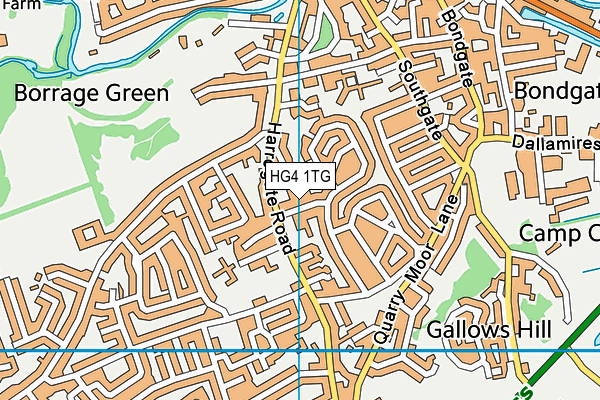 HG4 1TG map - OS VectorMap District (Ordnance Survey)