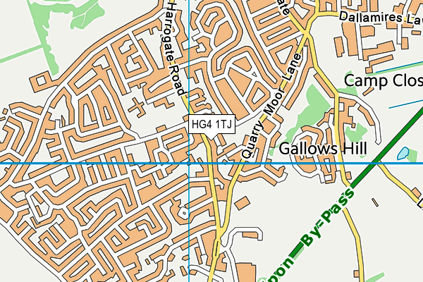 HG4 1TJ map - OS VectorMap District (Ordnance Survey)