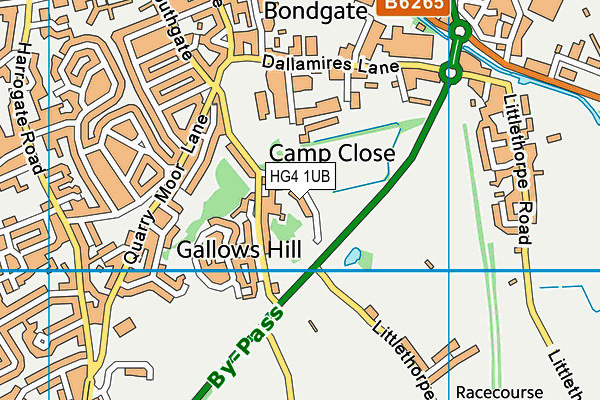 HG4 1UB map - OS VectorMap District (Ordnance Survey)