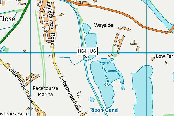 Cloud 9 Fitness Centre (Ripon) (Closed) map (HG4 1UG) - OS VectorMap District (Ordnance Survey)