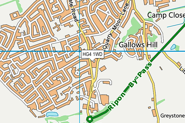 HG4 1WD map - OS VectorMap District (Ordnance Survey)