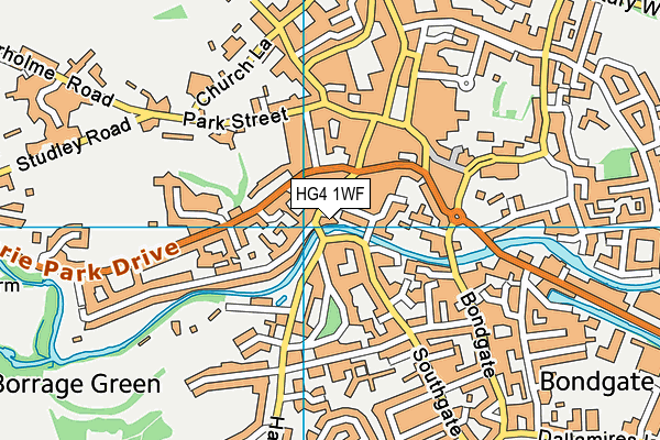 HG4 1WF map - OS VectorMap District (Ordnance Survey)