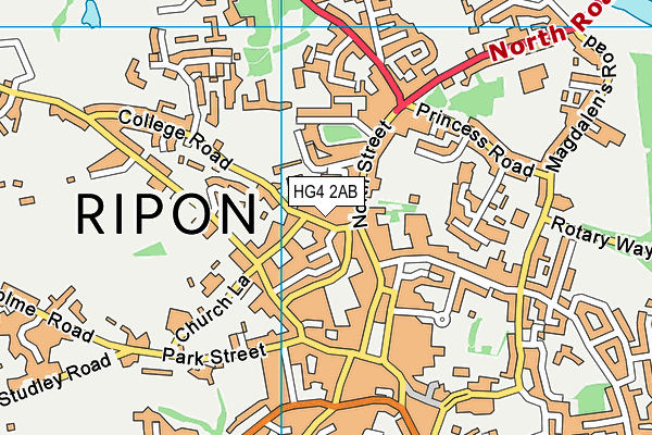 HG4 2AB map - OS VectorMap District (Ordnance Survey)