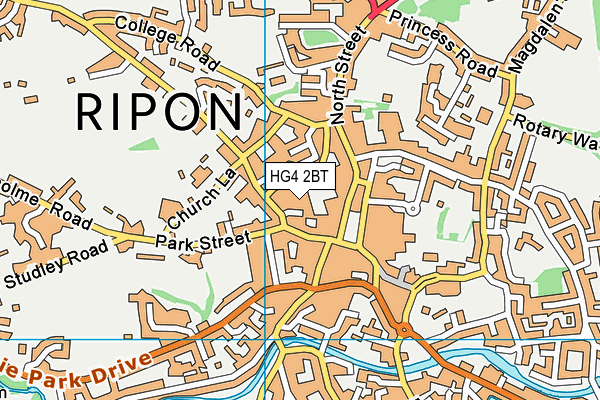 Map of CORE FITNESS (RIPON) LIMITED at district scale