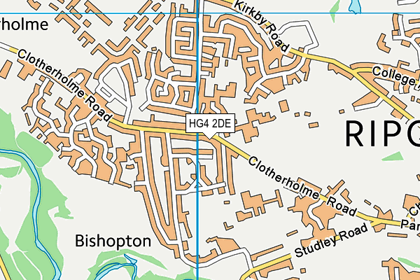 HG4 2DE map - OS VectorMap District (Ordnance Survey)