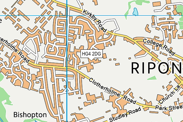 Ripon Grammar School map (HG4 2DG) - OS VectorMap District (Ordnance Survey)