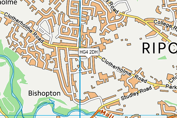 HG4 2DH map - OS VectorMap District (Ordnance Survey)