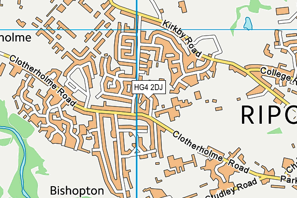 HG4 2DJ map - OS VectorMap District (Ordnance Survey)