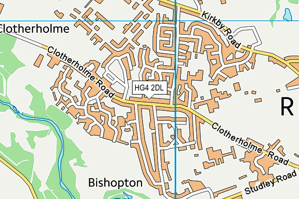 HG4 2DL map - OS VectorMap District (Ordnance Survey)
