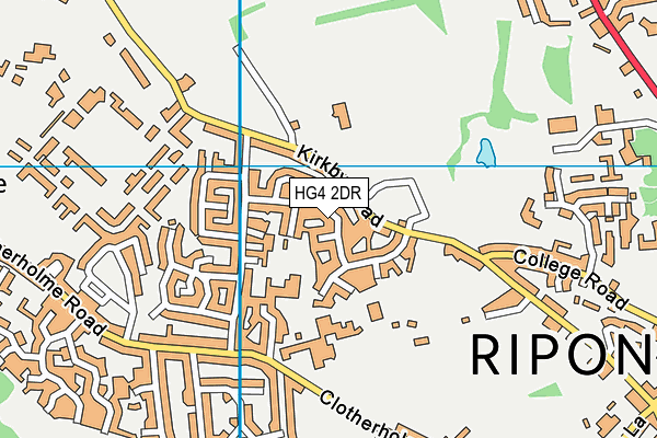 HG4 2DR map - OS VectorMap District (Ordnance Survey)
