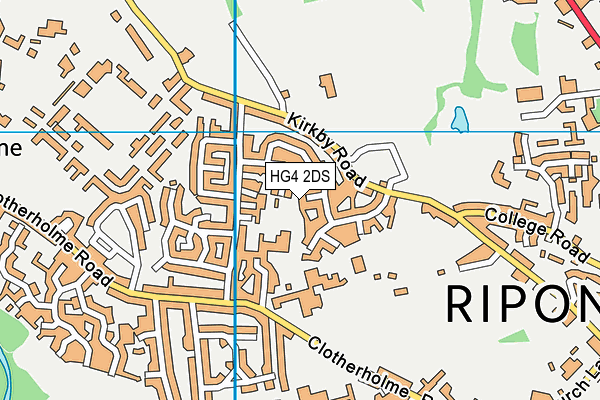 HG4 2DS map - OS VectorMap District (Ordnance Survey)