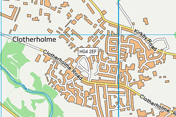 HG4 2EF map - OS VectorMap District (Ordnance Survey)