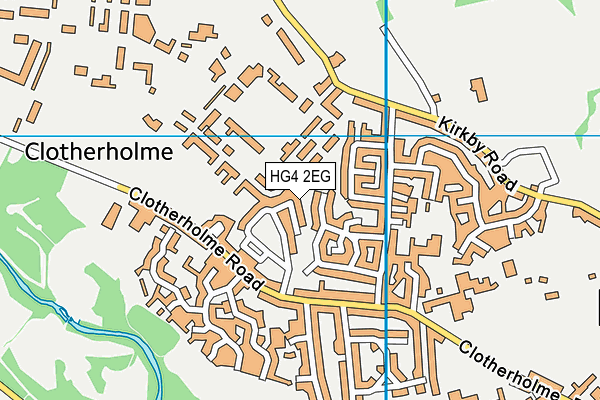 HG4 2EG map - OS VectorMap District (Ordnance Survey)